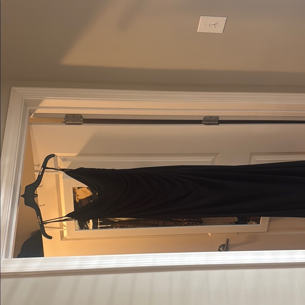 Revolve Black Spaghetti Strap Sleeveless Maxi Gown